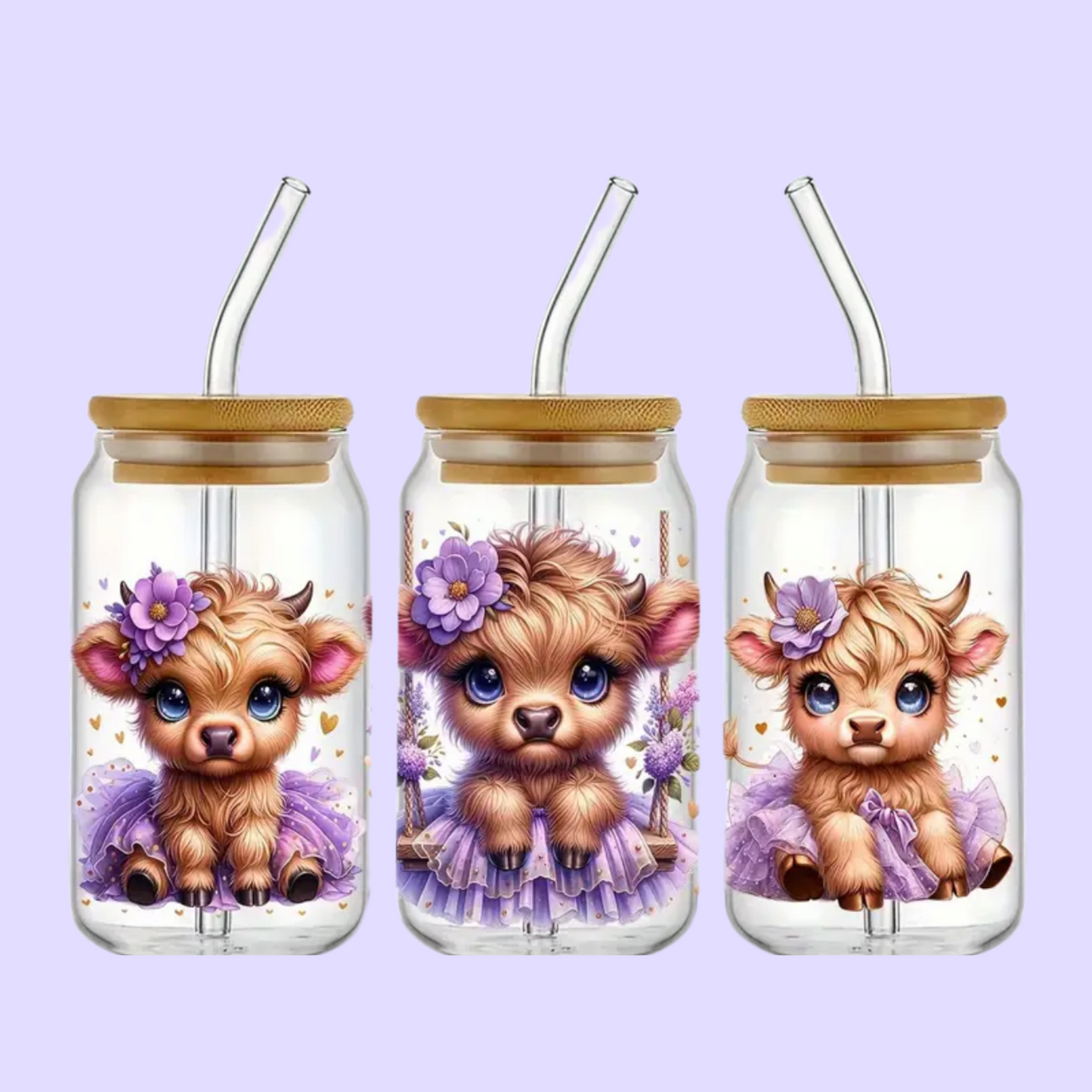 Highland Cow - Purple